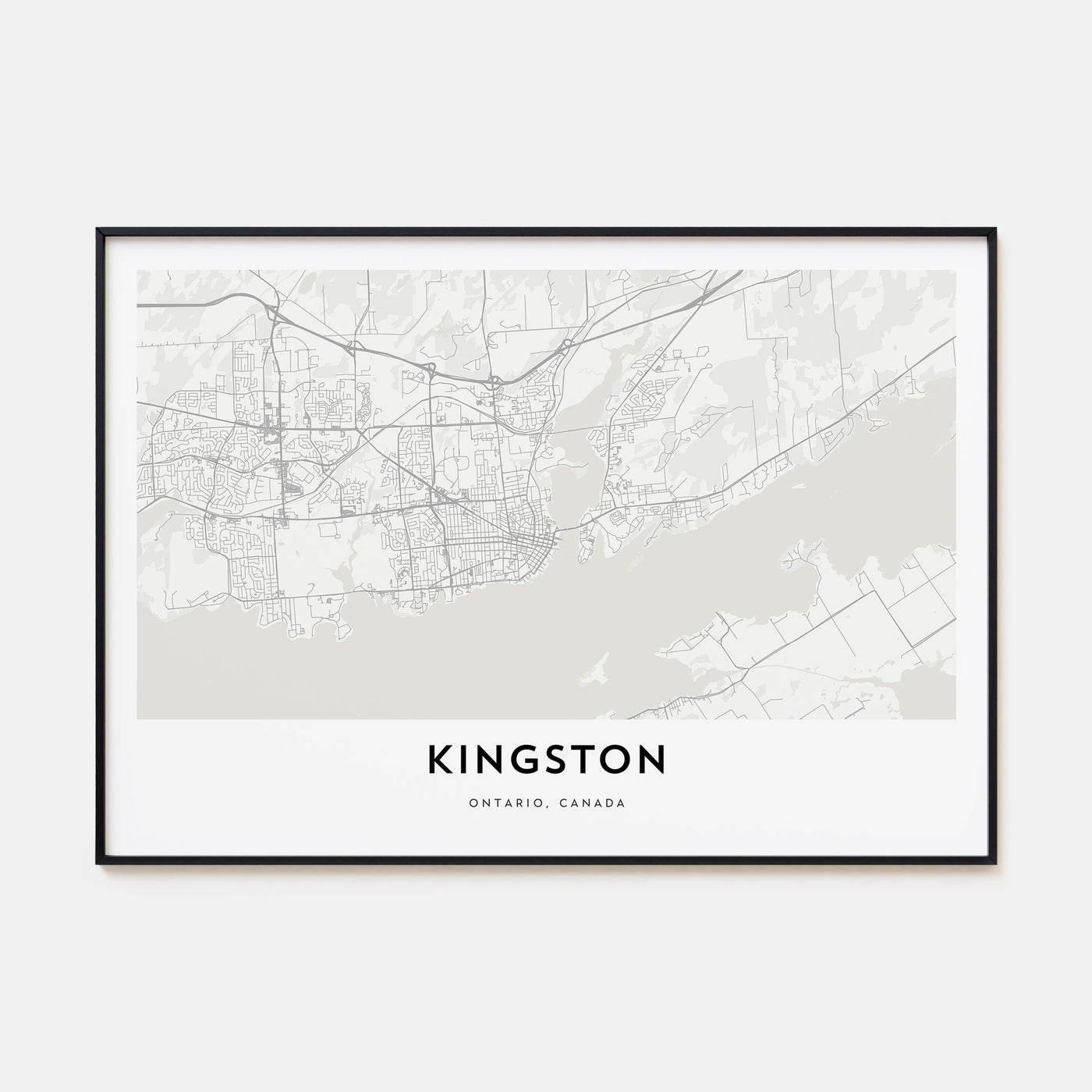Kingston, Canada Map Landscape Poster