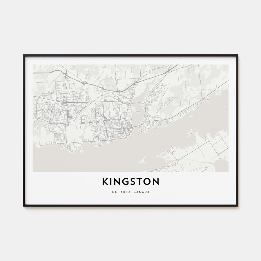 Kingston, Canada Map Landscape Poster