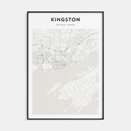 Kingston, Canada Map Portrait Poster