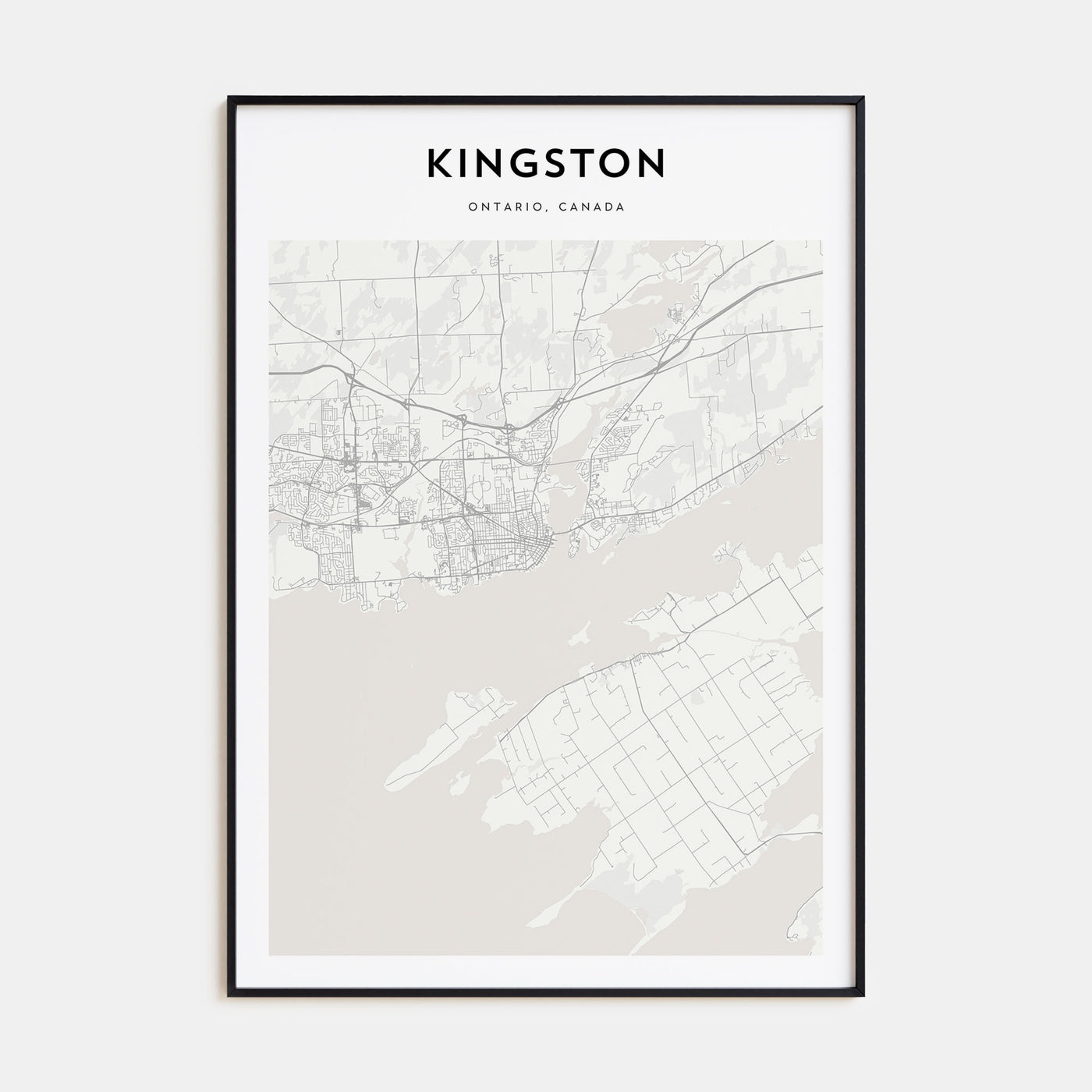 Kingston, Canada Map Portrait Poster