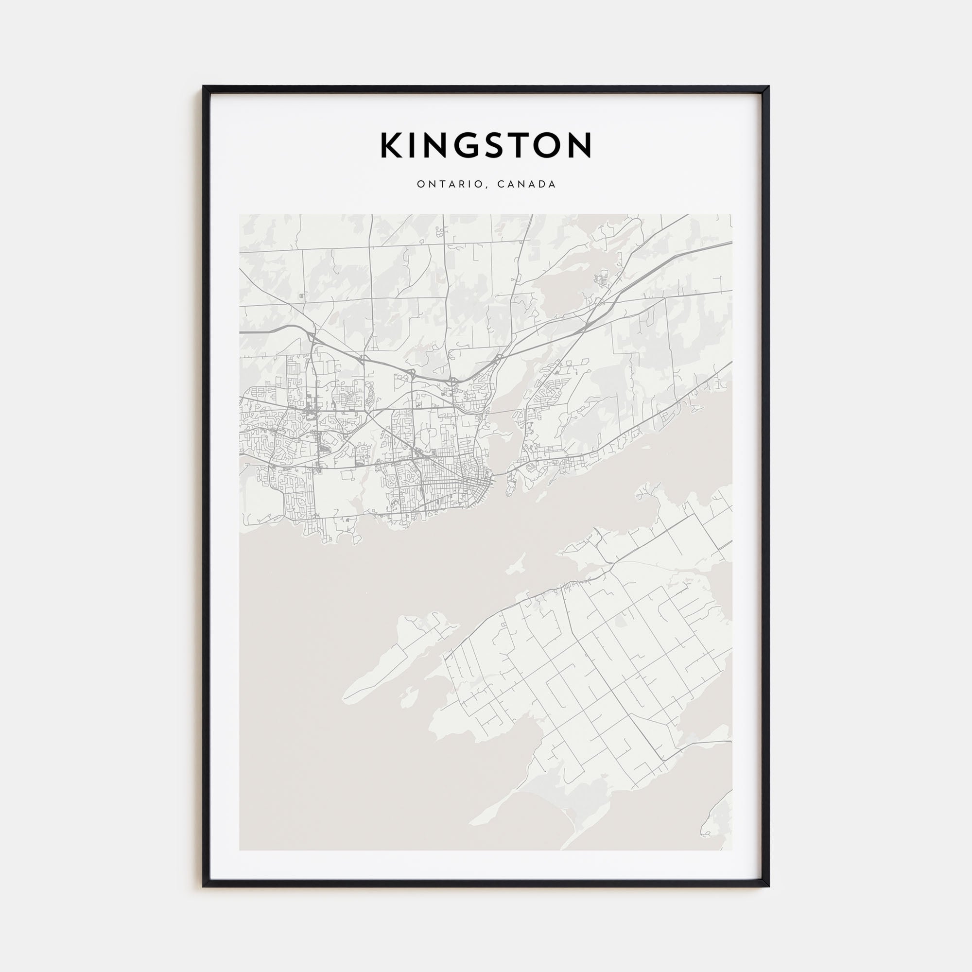 Kingston, Canada Map Portrait Poster