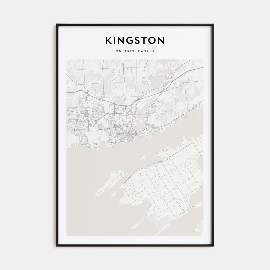 Kingston, Canada Map Portrait Poster