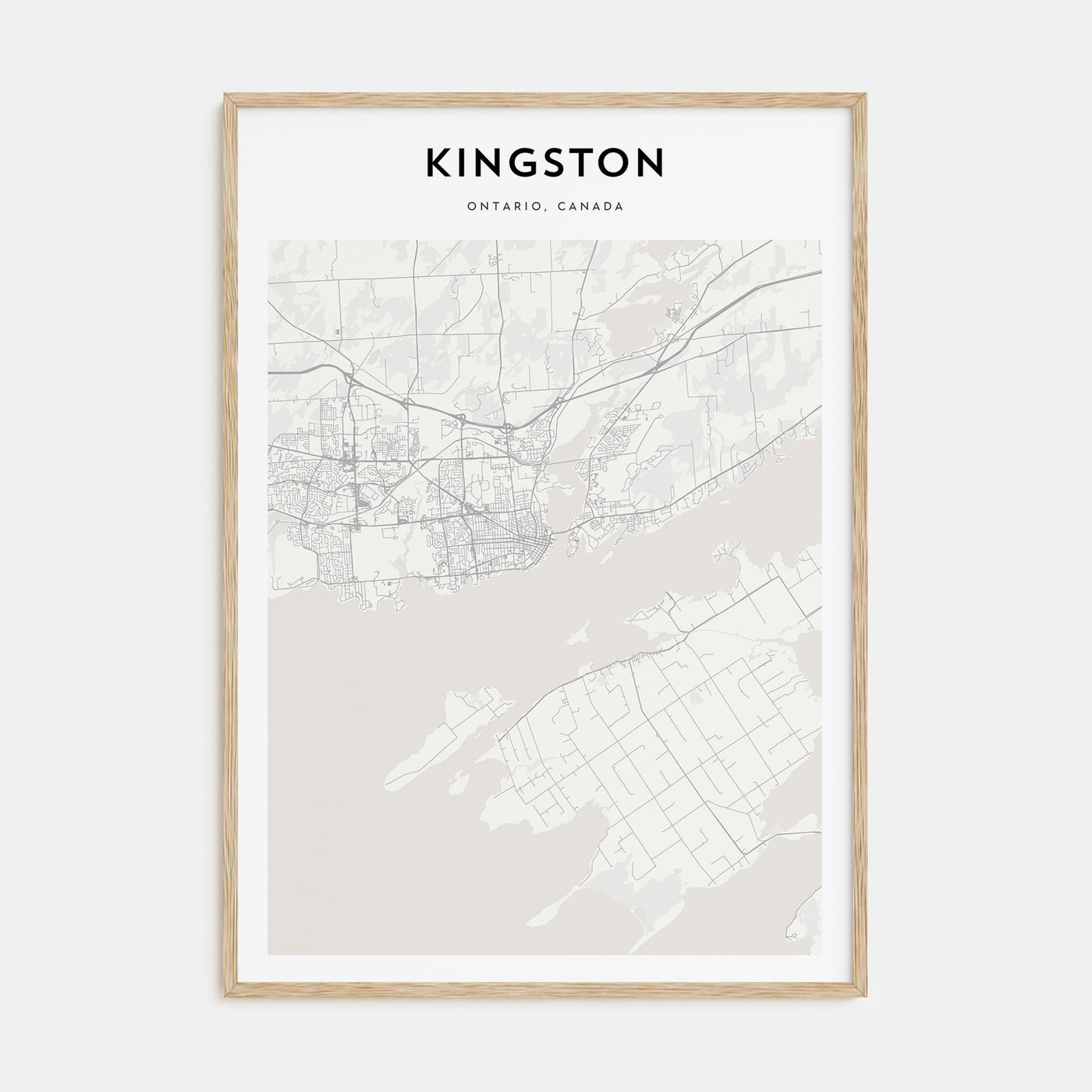 Kingston, Canada Map Portrait Poster