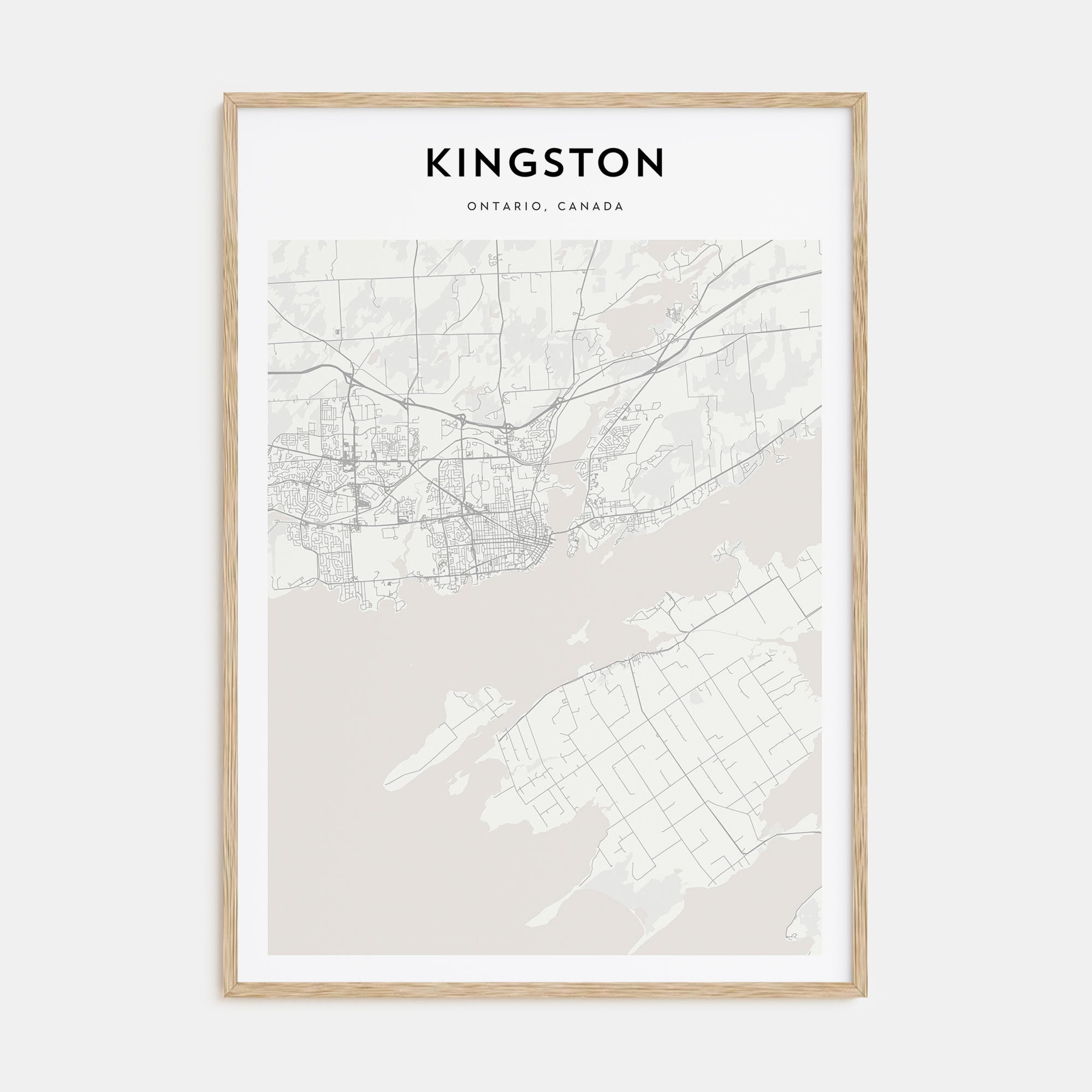 Kingston, Canada Map Portrait Poster