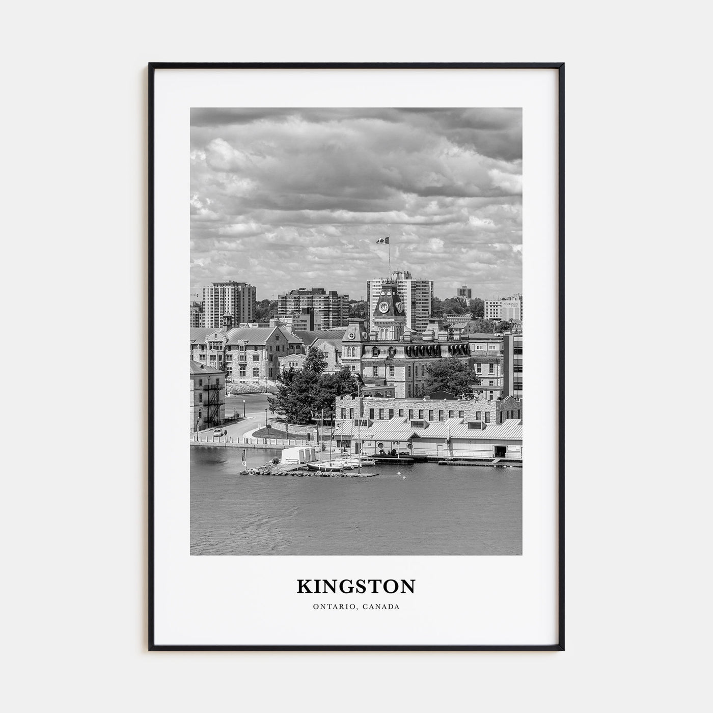 Kingston, Canada Portrait B&W Poster
