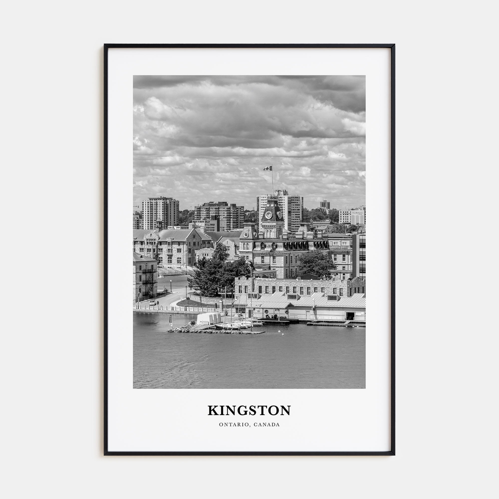 Kingston, Canada Portrait B&W Poster