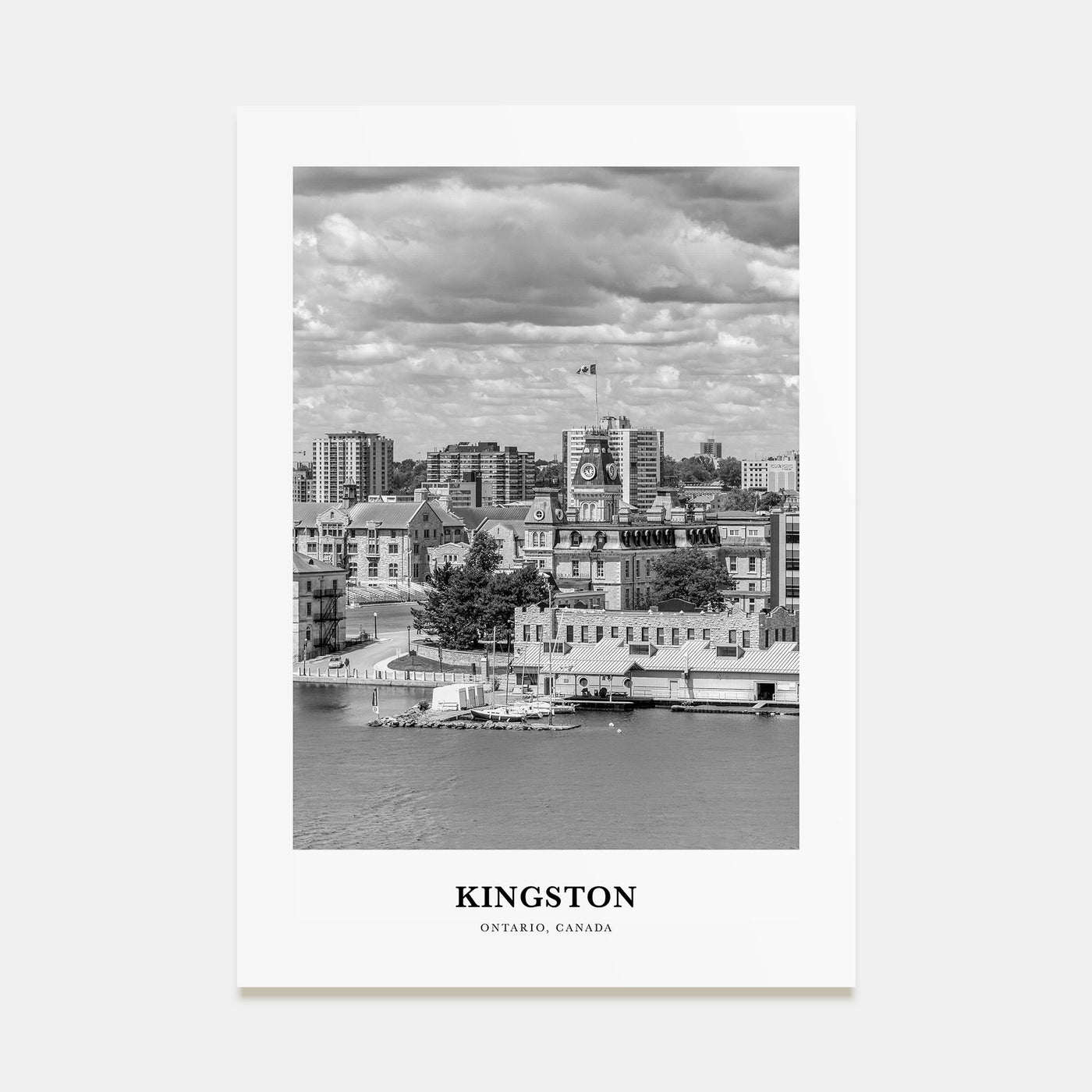 Kingston, Canada Portrait B&W Poster