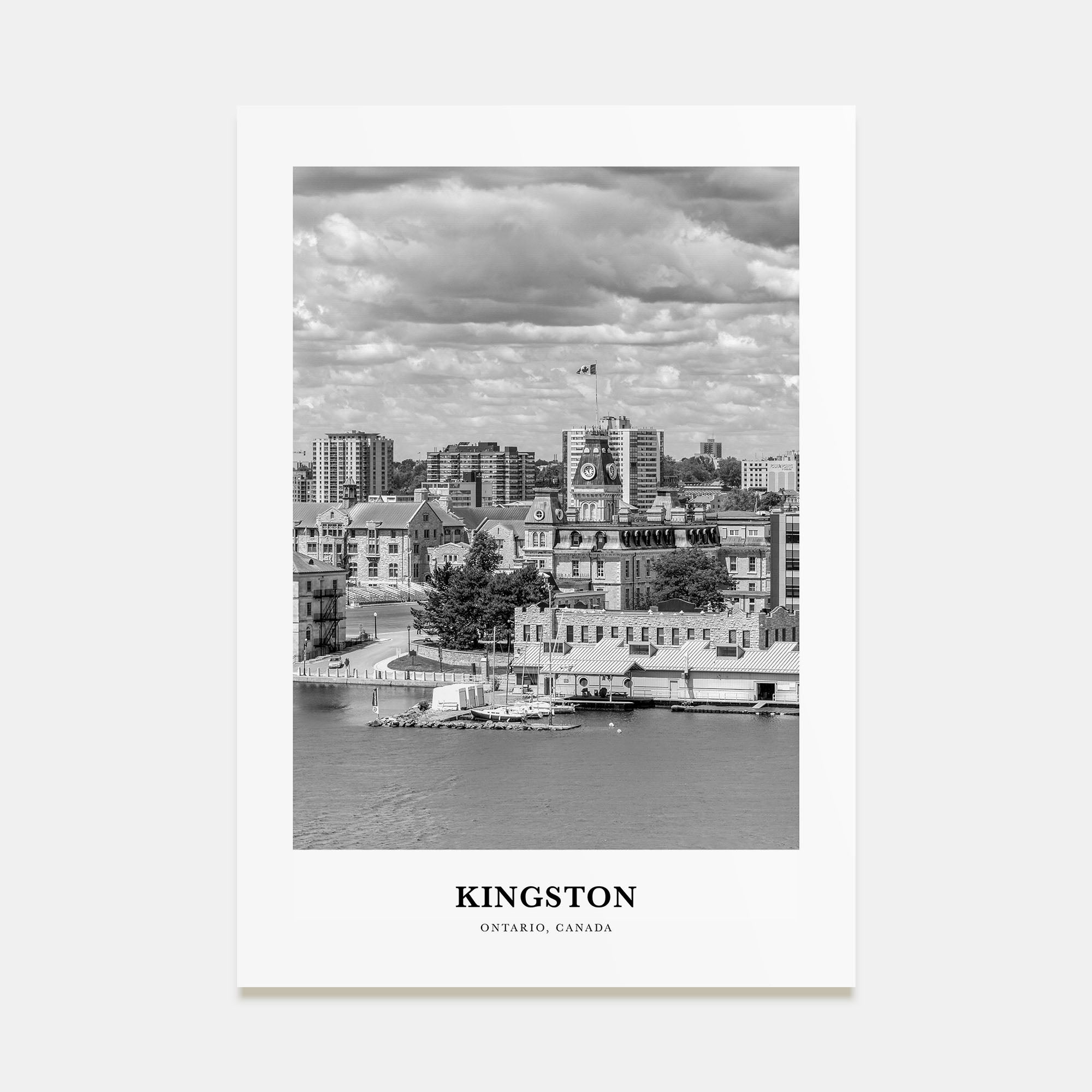 Kingston, Canada Portrait B&W Poster