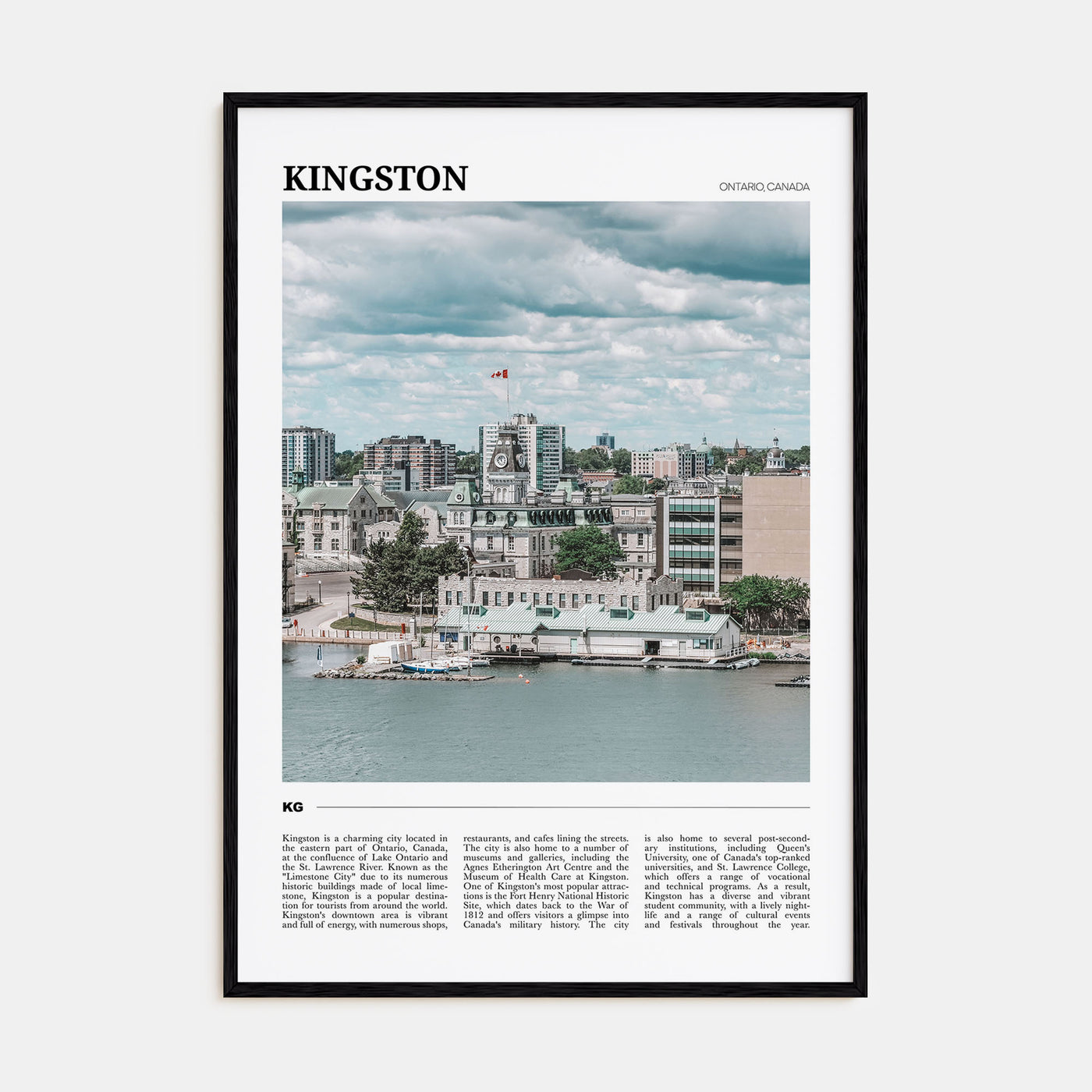 Kingston, Canada Travel Color Poster