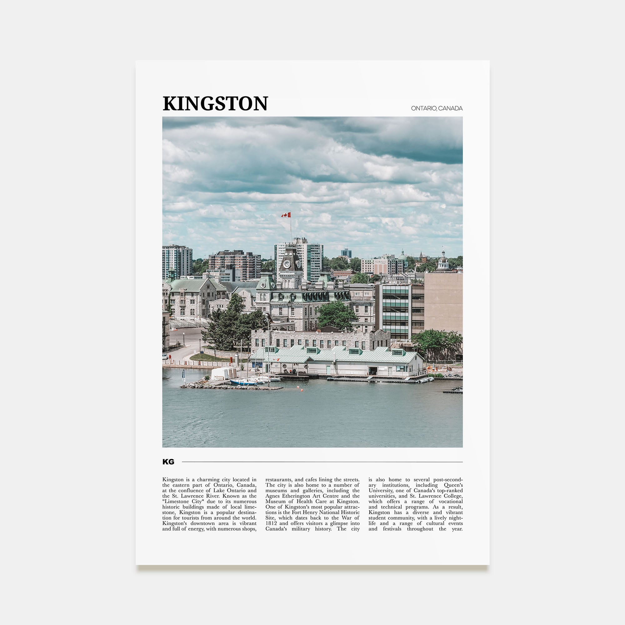 Kingston, Canada Travel Color Poster