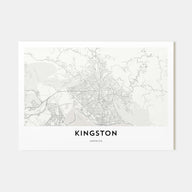 Kingston, Jamaica Map Landscape Poster