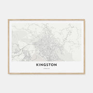 Kingston, Jamaica Map Landscape Poster