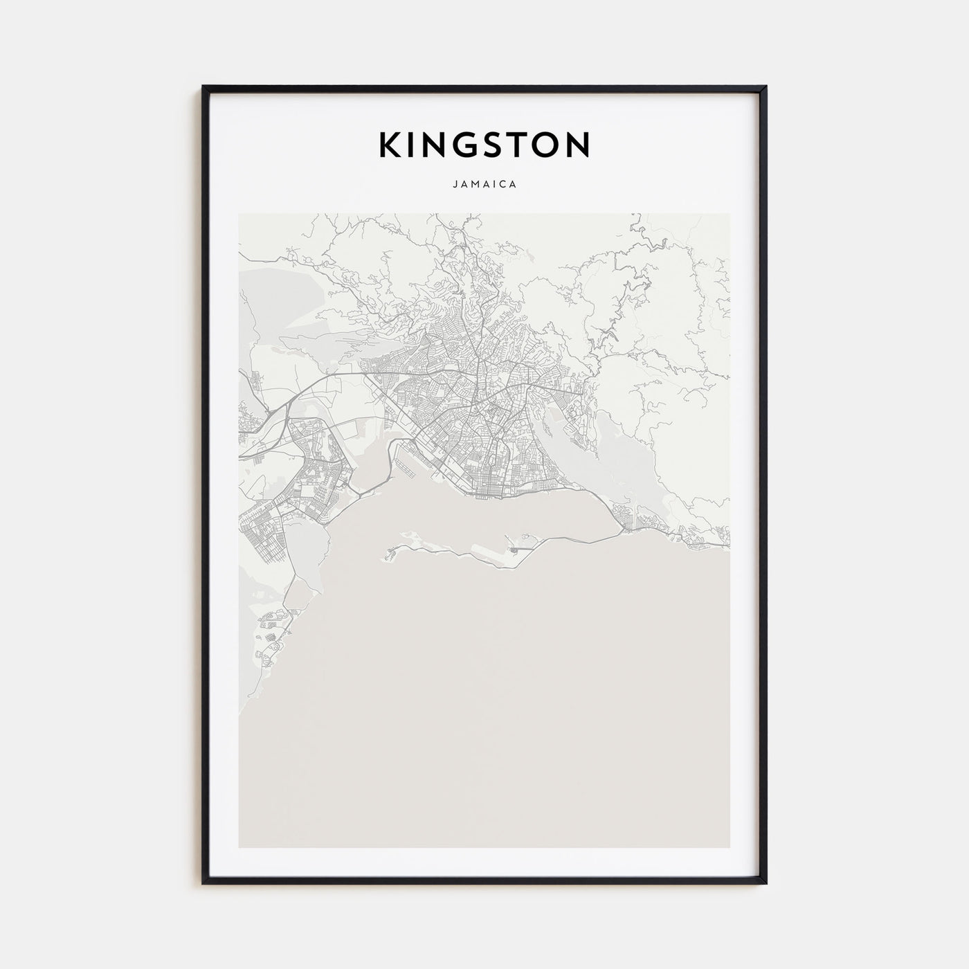 Kingston, Jamaica Map Portrait Poster