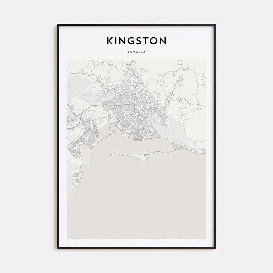 Kingston, Jamaica Map Portrait Poster