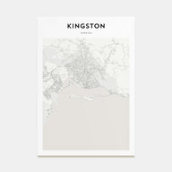 Kingston, Jamaica Map Portrait Poster
