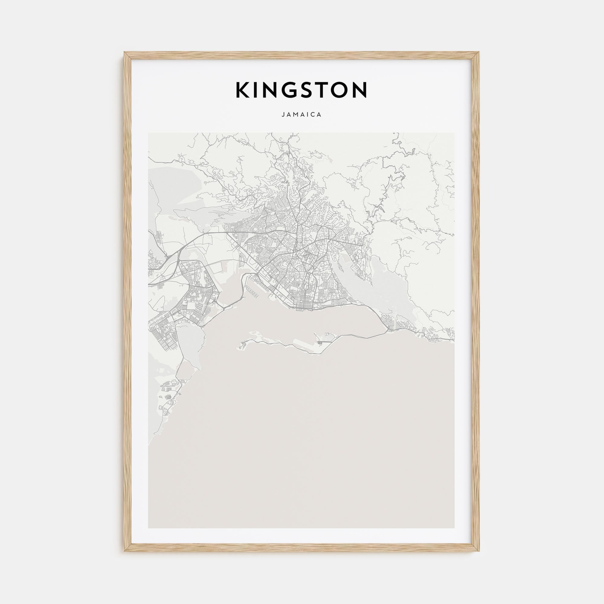 Kingston, Jamaica Map Portrait Poster