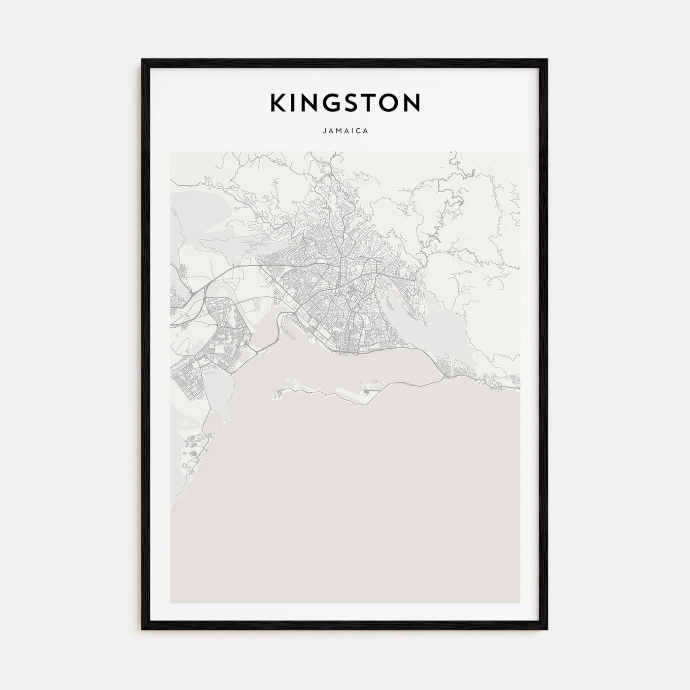 Kingston, Jamaica Map Portrait Poster