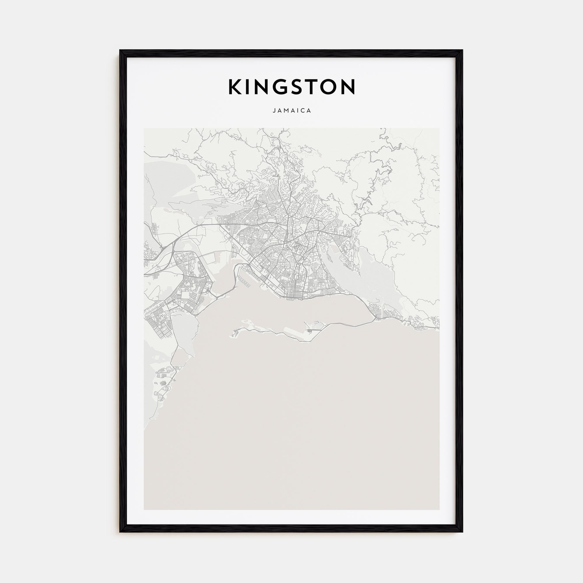 Kingston, Jamaica Map Portrait Poster