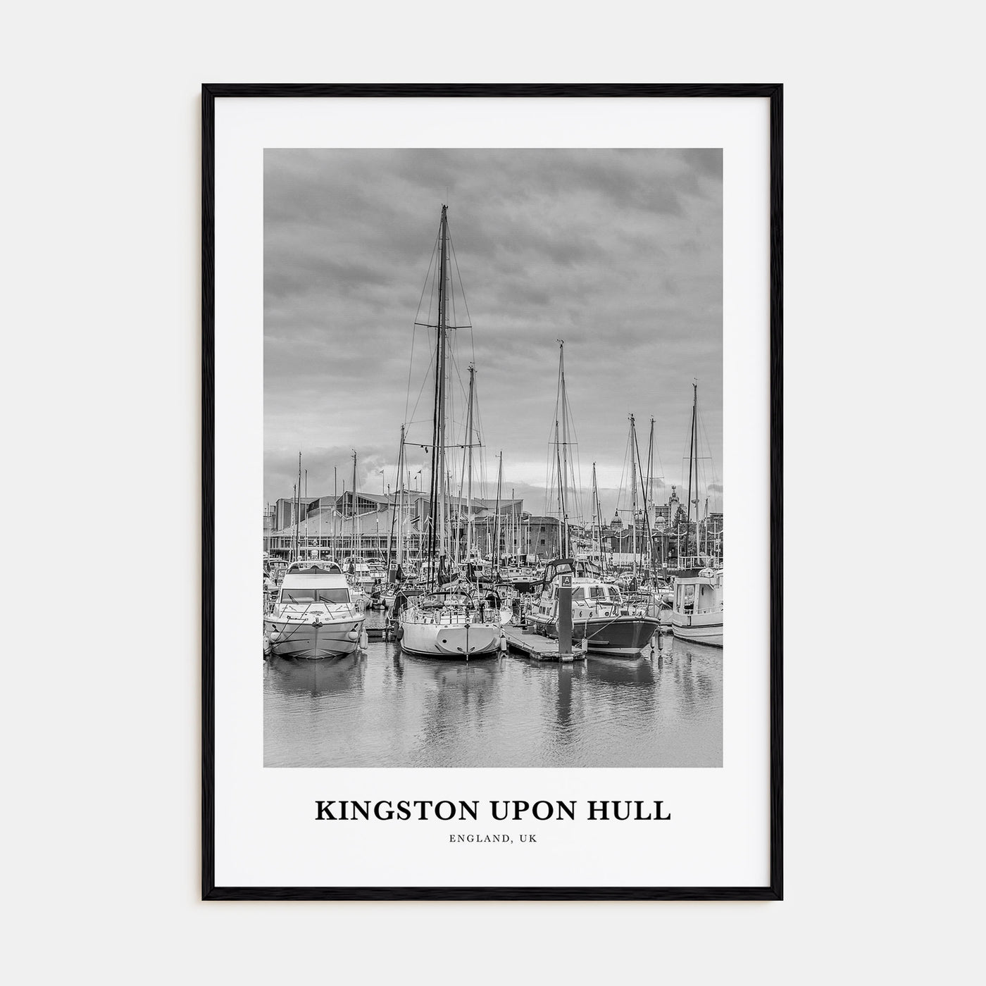 Kingston upon Hull Portrait B&W Poster