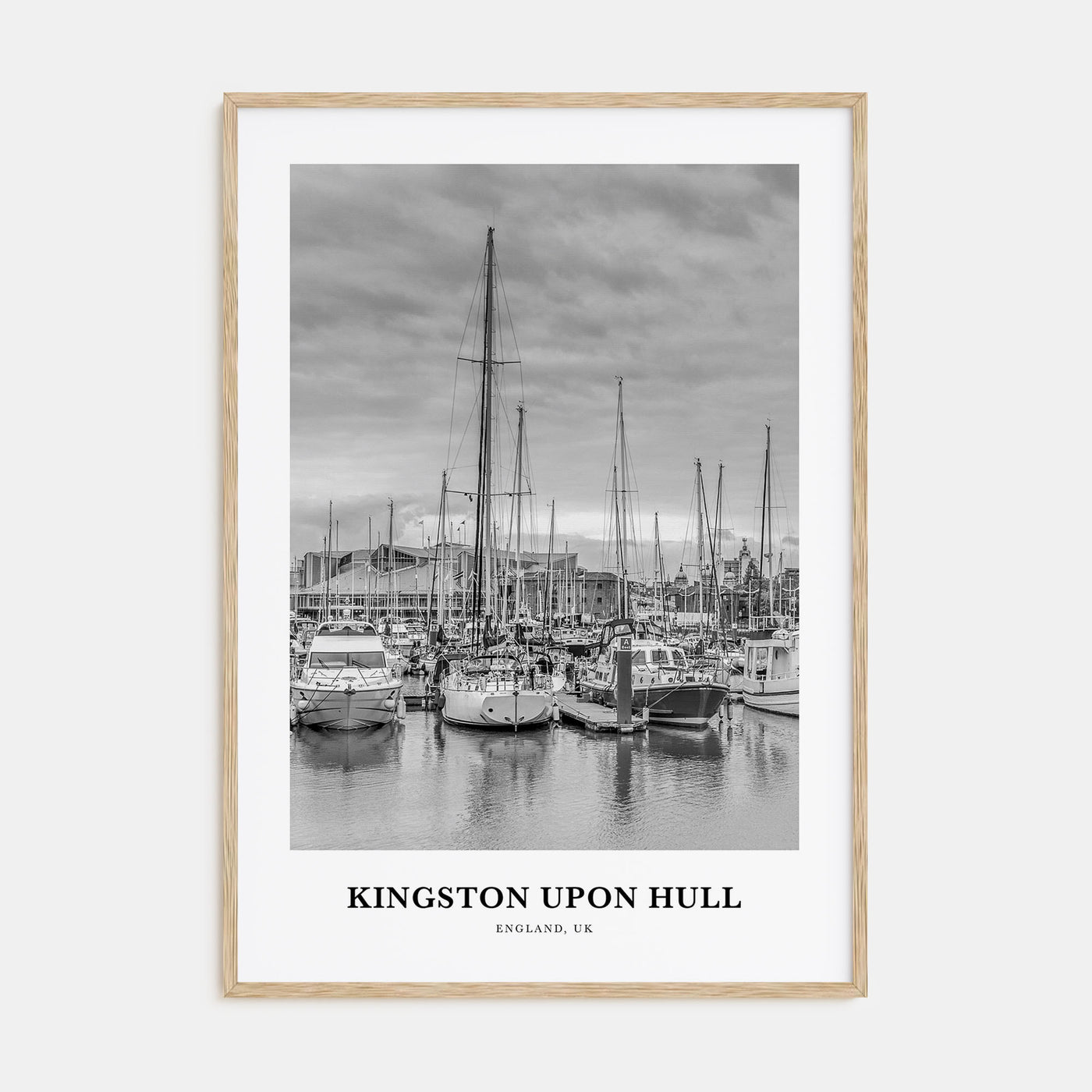 Kingston upon Hull Portrait B&W Poster
