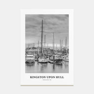 Kingston upon Hull Portrait B&W Poster