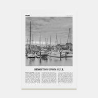 Kingston upon Hull Travel B&W Poster