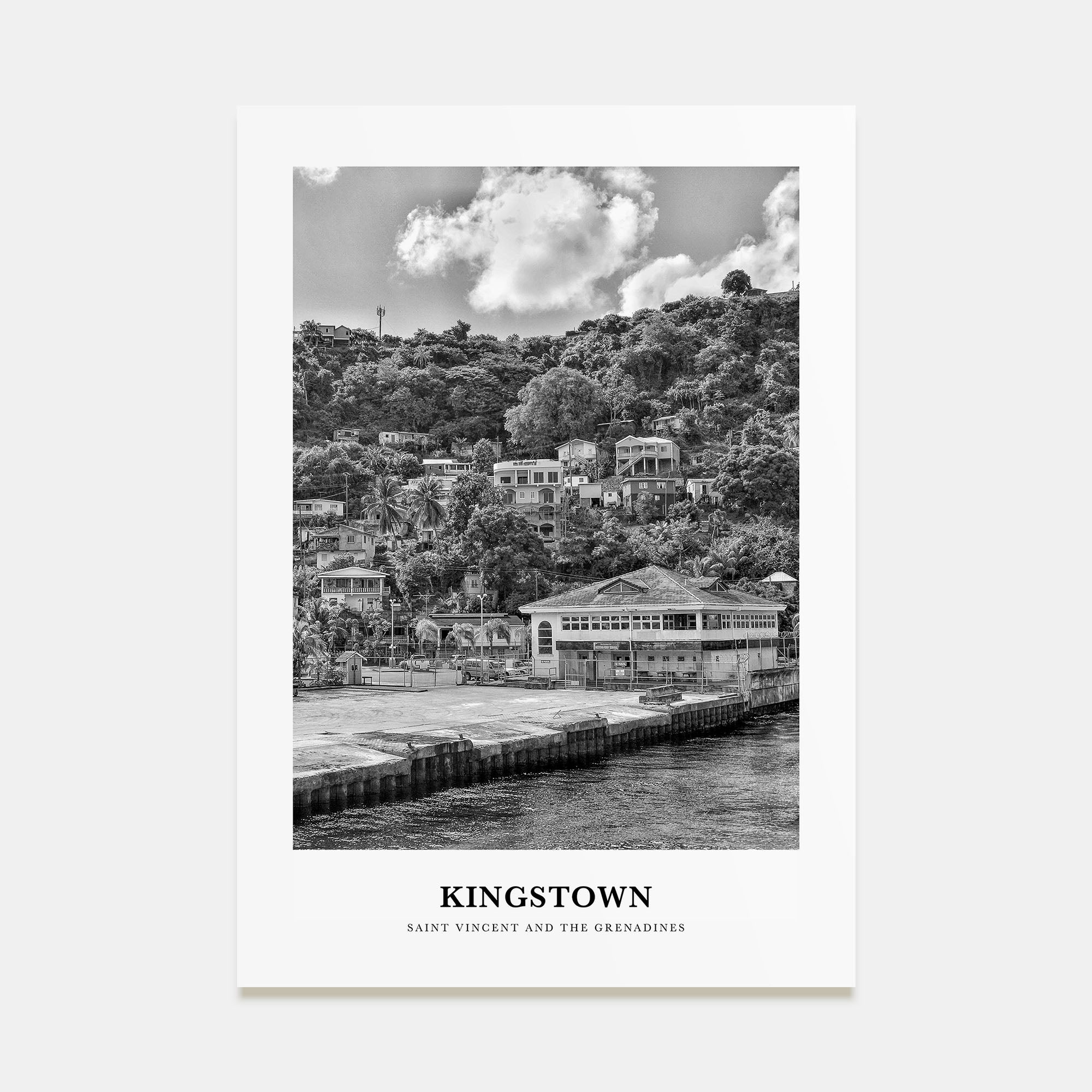 Kingstown Portrait B&W Poster