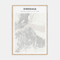Kinshasa Map Portrait Poster