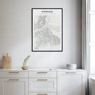 Kinshasa Map Portrait Poster