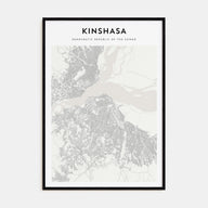 Kinshasa Map Portrait Poster