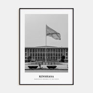 Kinshasa Portrait B&W Poster