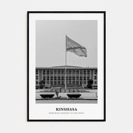 Kinshasa Portrait B&W Poster