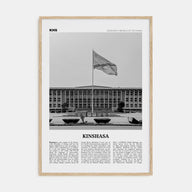 Kinshasa Travel B&W Poster