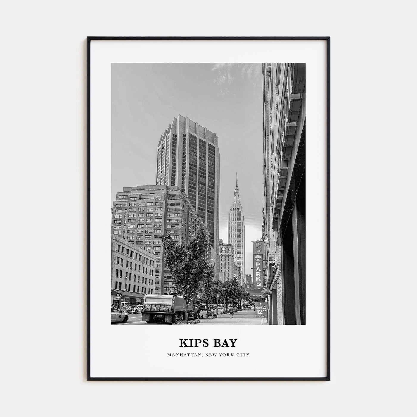 Kips Bay Portrait B&W Poster