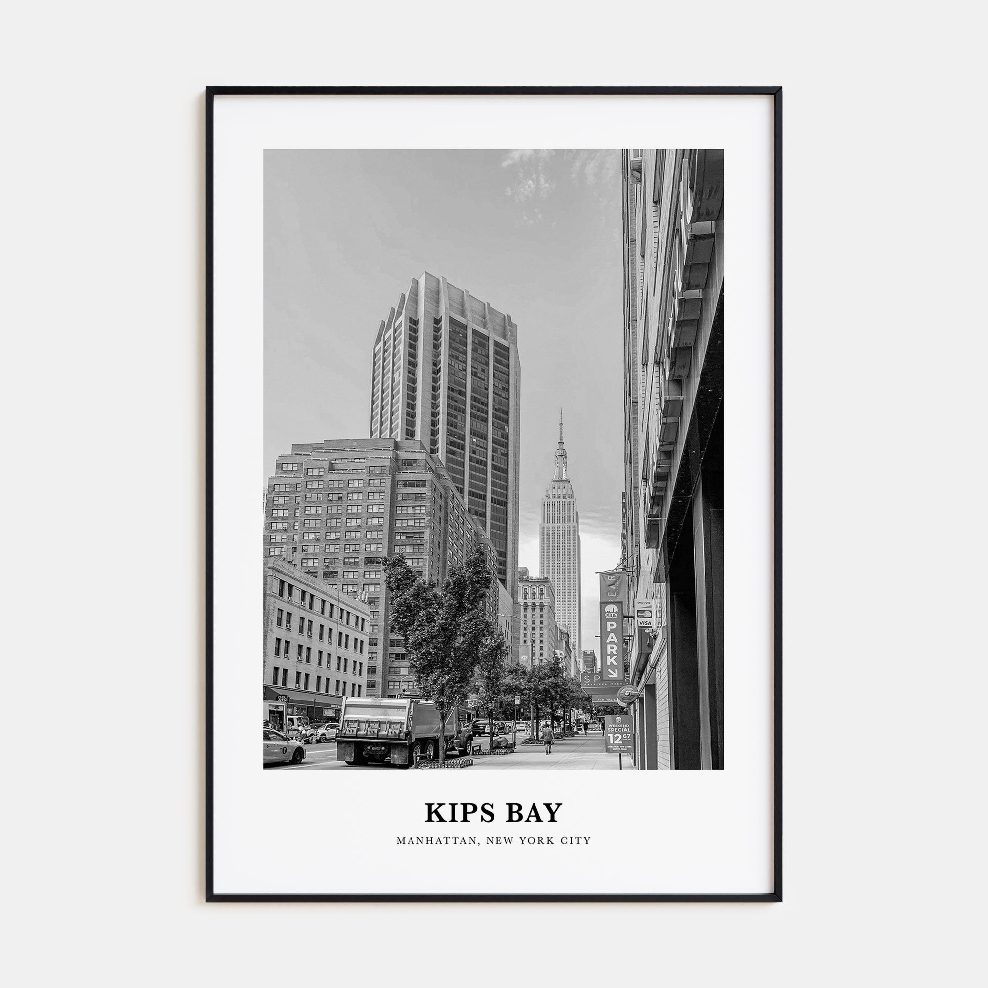 Kips Bay Portrait B&W Poster