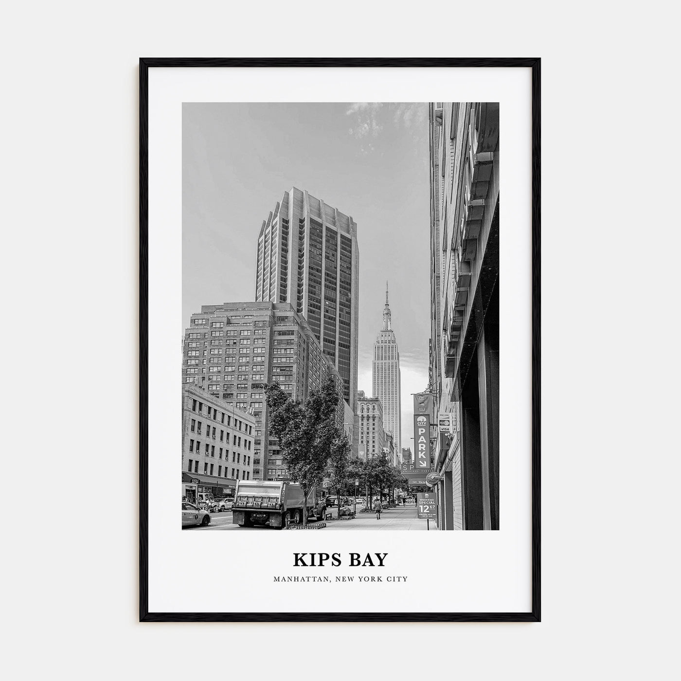Kips Bay Portrait B&W Poster