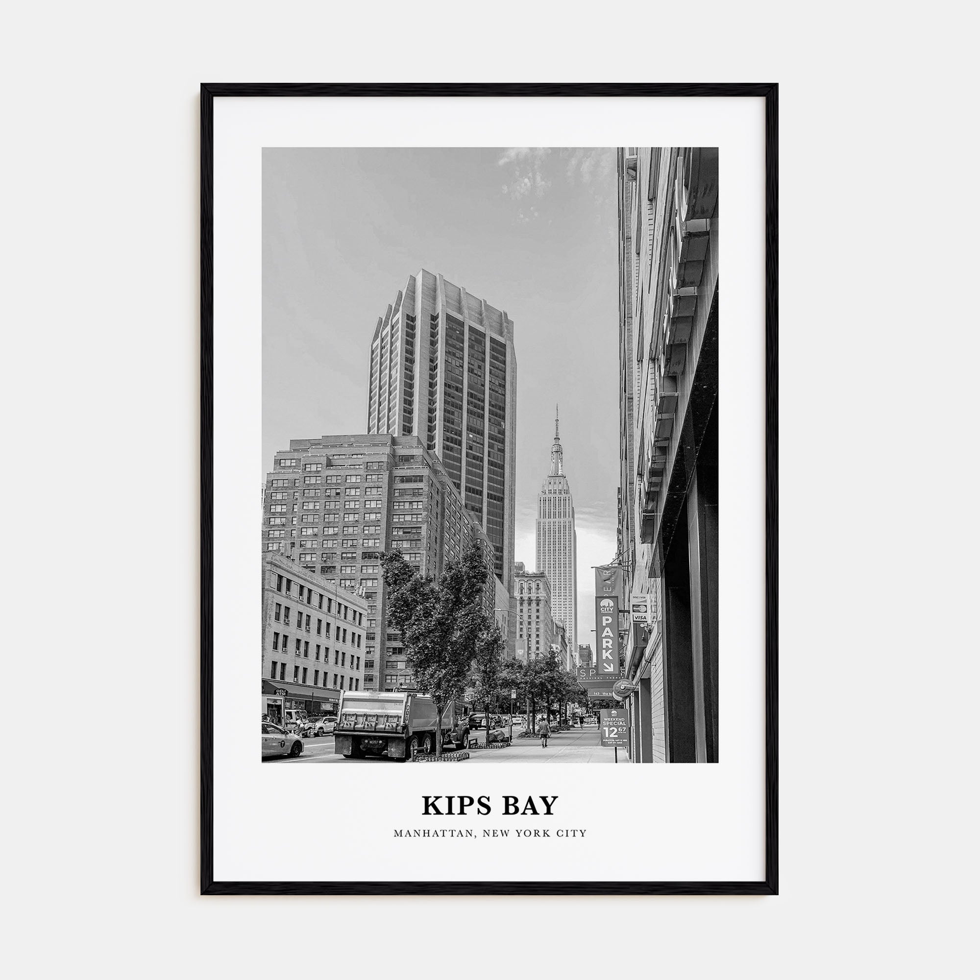 Kips Bay Portrait B&W Poster