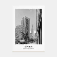 Kips Bay Portrait B&W Poster
