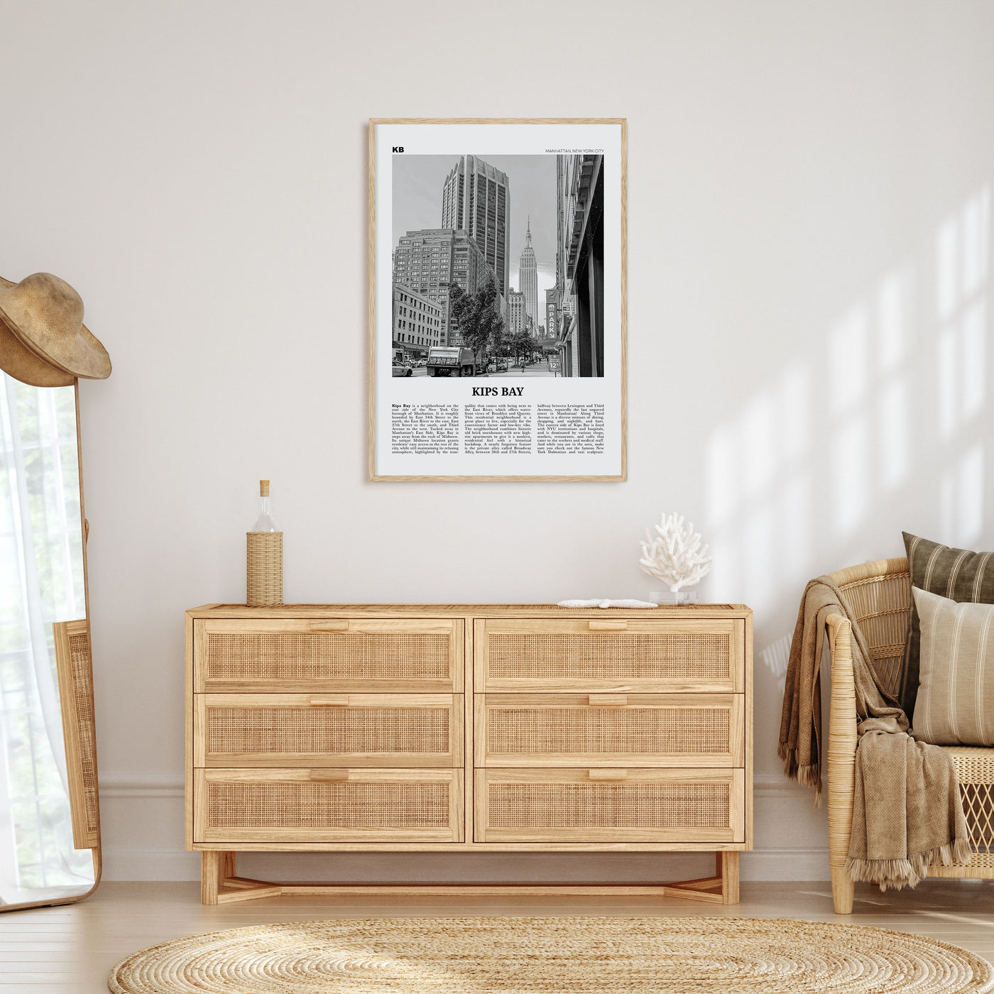 Kips Bay Travel B&W Poster