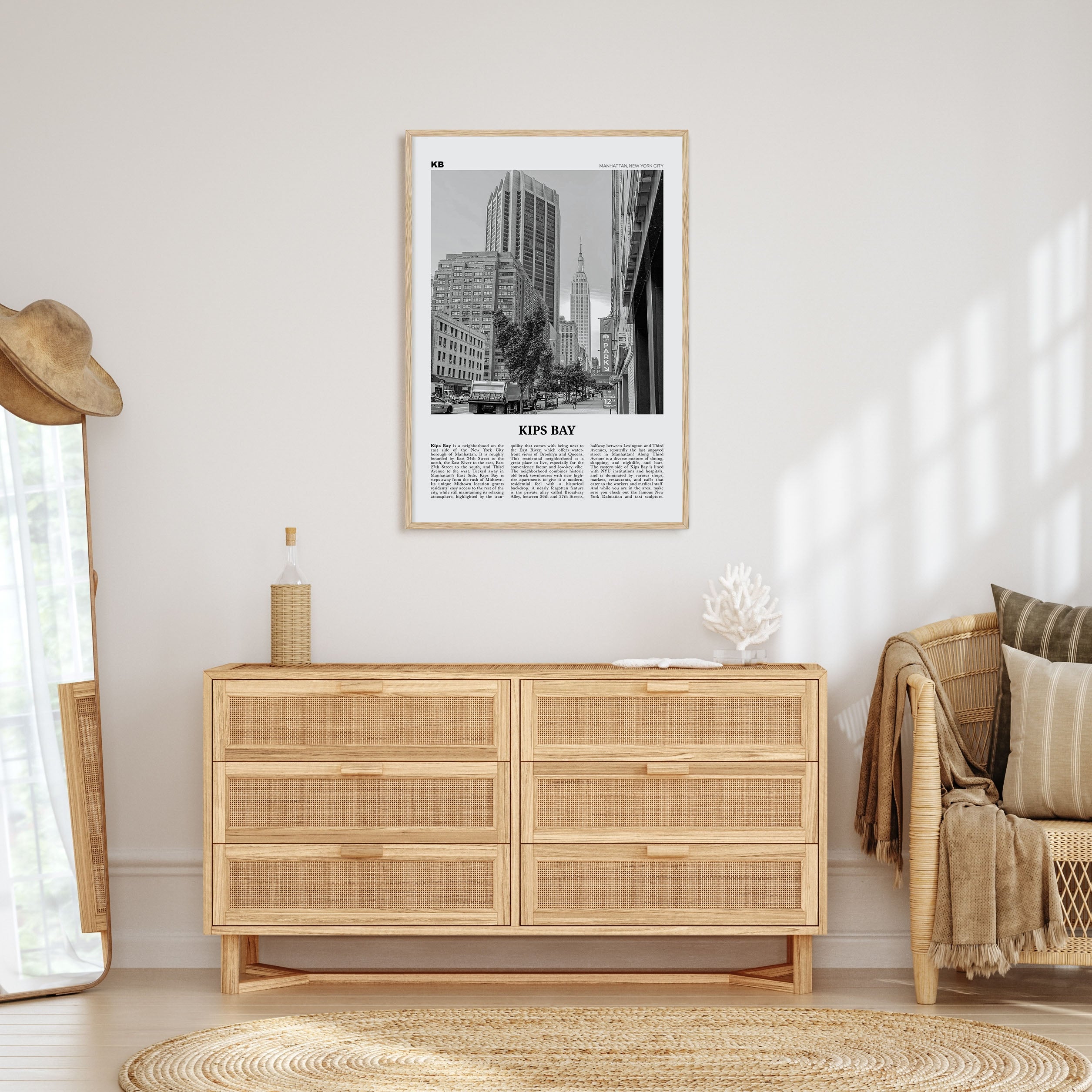 Kips Bay Travel B&W Poster