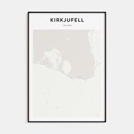 Kirkjufell Map Portrait Poster