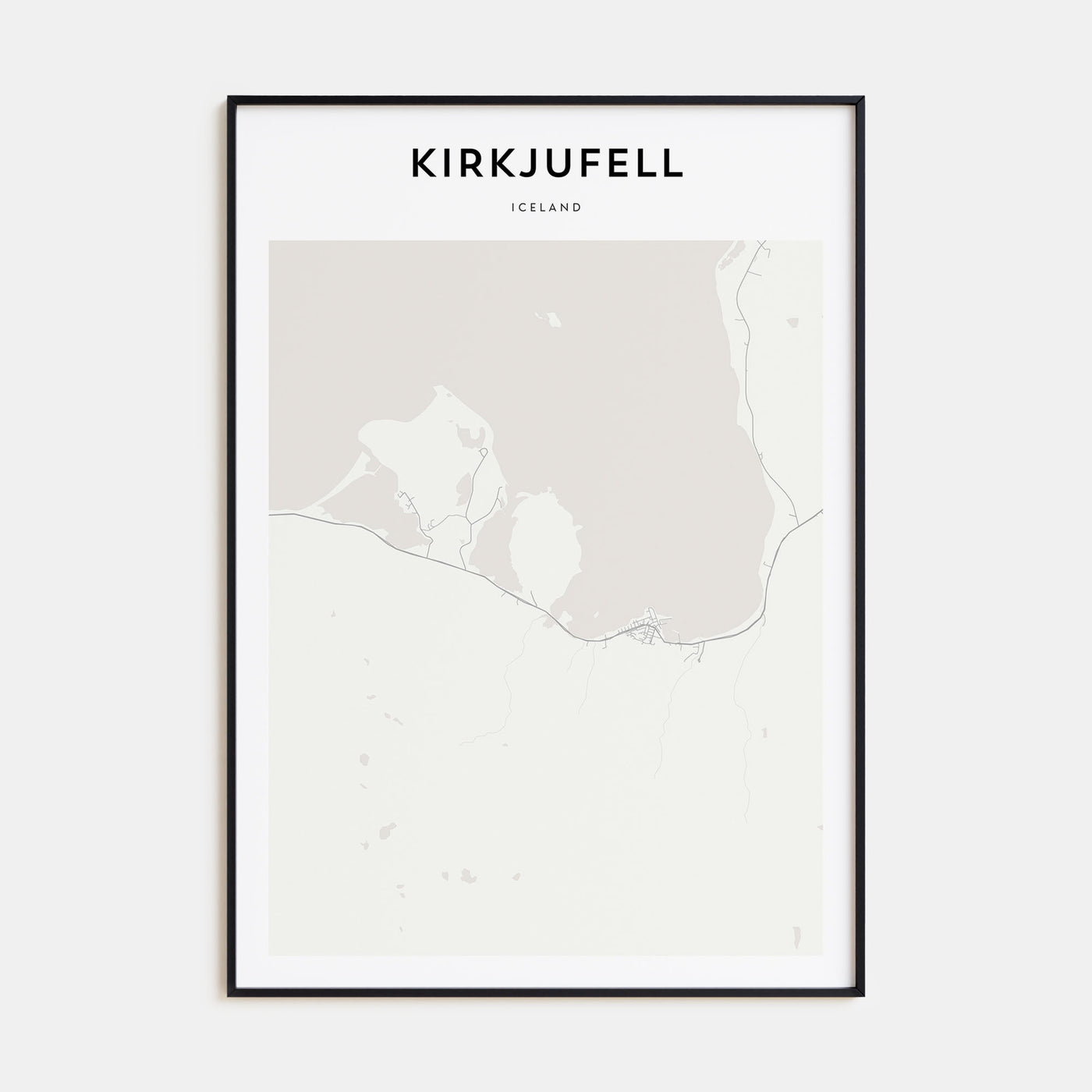 Kirkjufell Map Portrait Poster