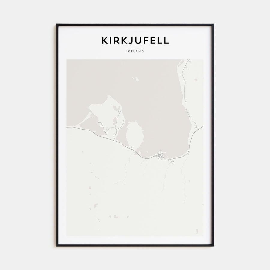 Kirkjufell Map Portrait Poster