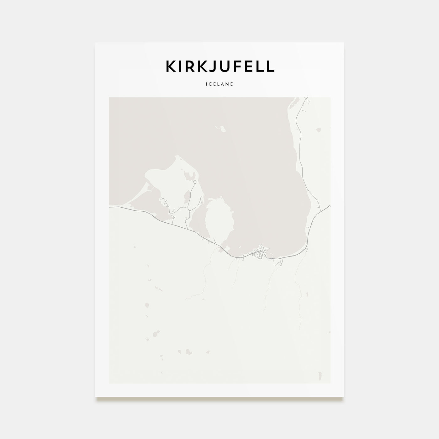Kirkjufell Map Portrait Poster