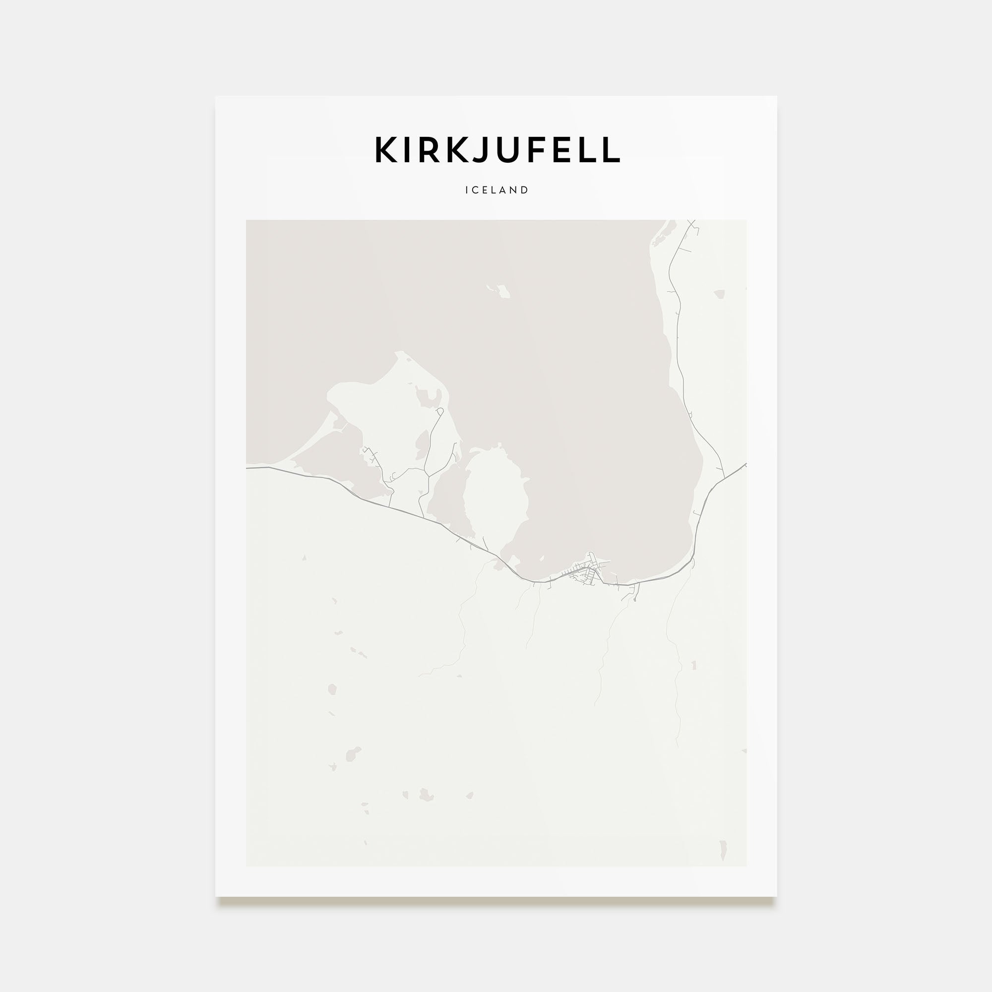 Kirkjufell Map Portrait Poster
