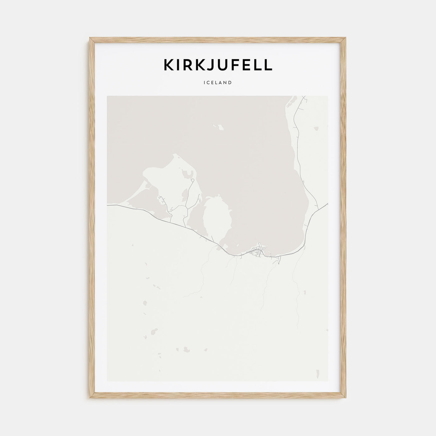 Kirkjufell Map Portrait Poster