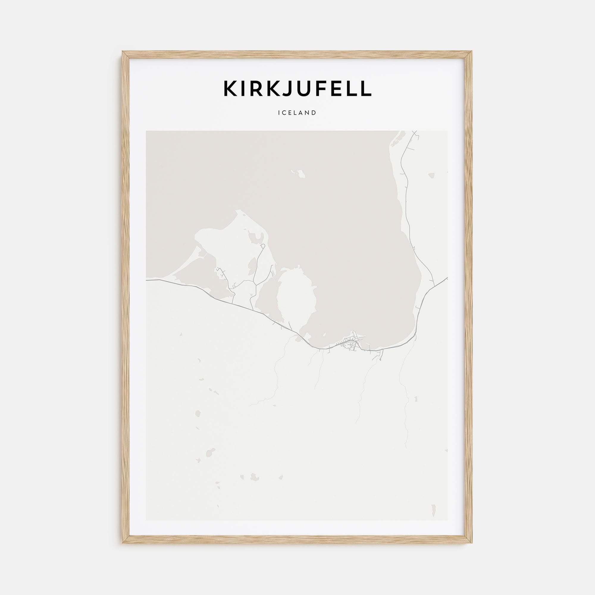 Kirkjufell Map Portrait Poster