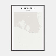 Kirkjufell Map Portrait Poster