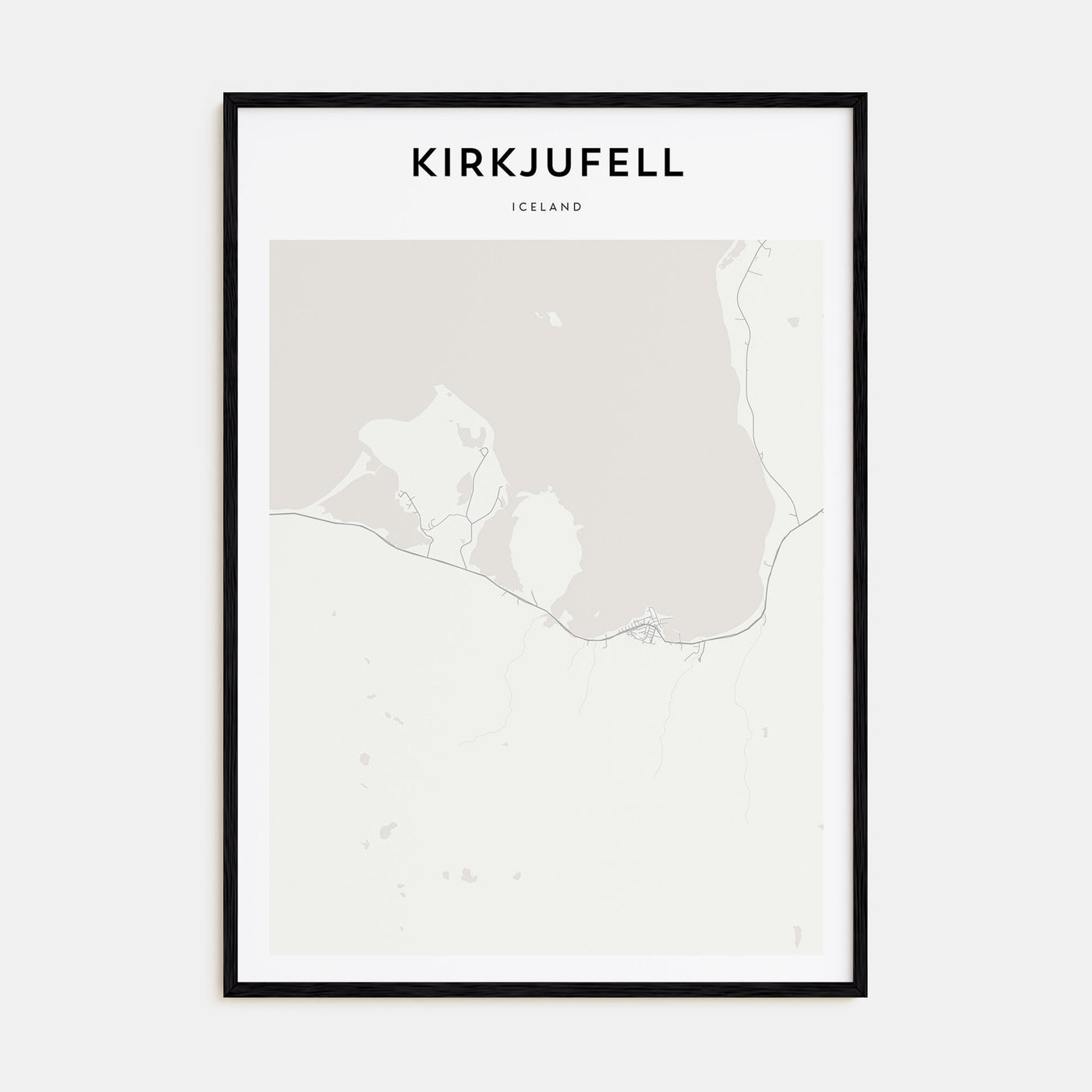Kirkjufell Map Portrait Poster
