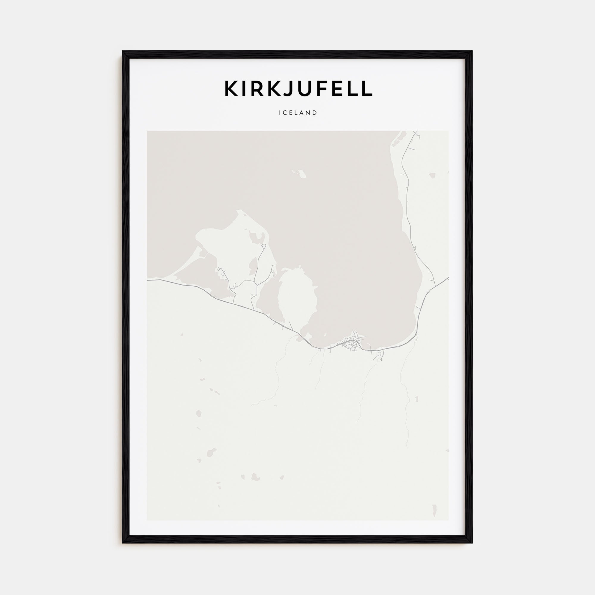 Kirkjufell Map Portrait Poster